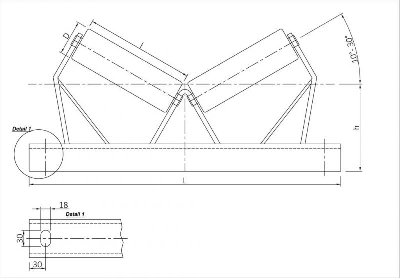 Oberband-Station (2-teilig) - Zeichnung
