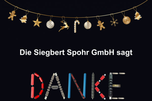 Dankesschriftzug aus Tragrollen