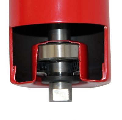 Close-up view of the bearing and sealing system inside a conveyor roller type 15207