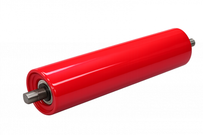 Fully assembled red conveyor roller type slt for industrial conveyor systems and materials handling