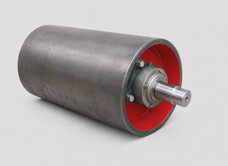 Custom-engineered special conveyor pulley by Siegbert Spohr GmbH, manufactured precisely to customer specifications