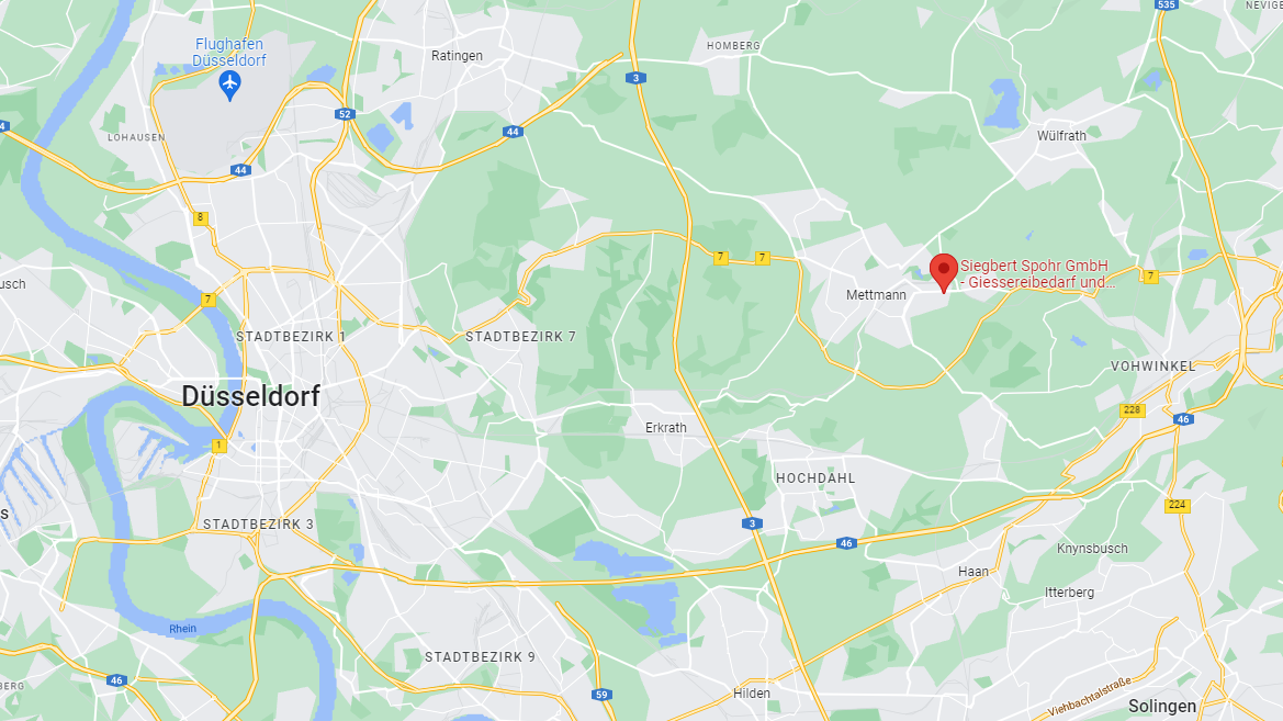 Map showing directions and route planning to the company headquarters